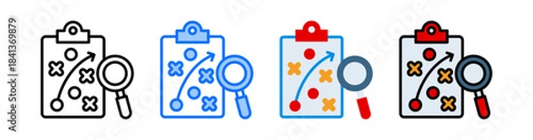 Obraz Seo Strategy Icon Collection Set Different Style