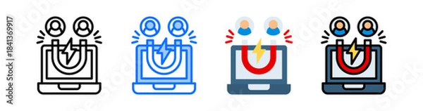 Obraz User Engagement Icon Collection Set Different Style