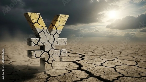 Obraz dry cracked earth