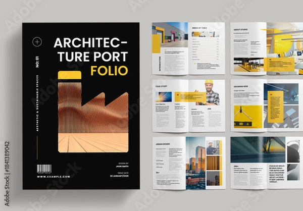 Obraz Modern Architecture Portfolio Template Layout