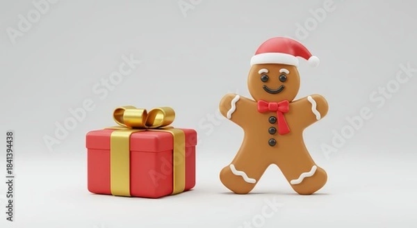 Obraz Gingerbread man gift