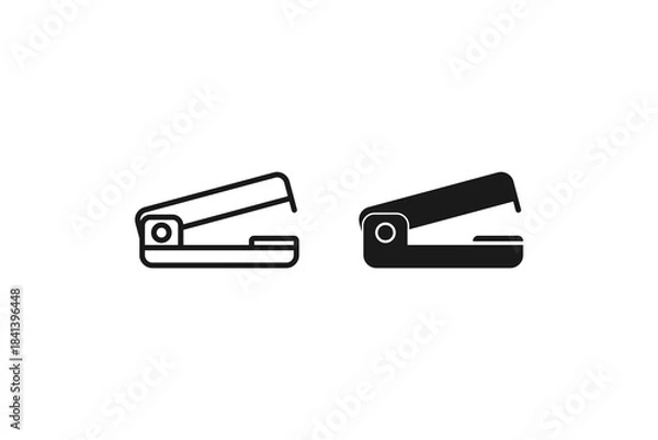 Obraz staples icon outline and flat