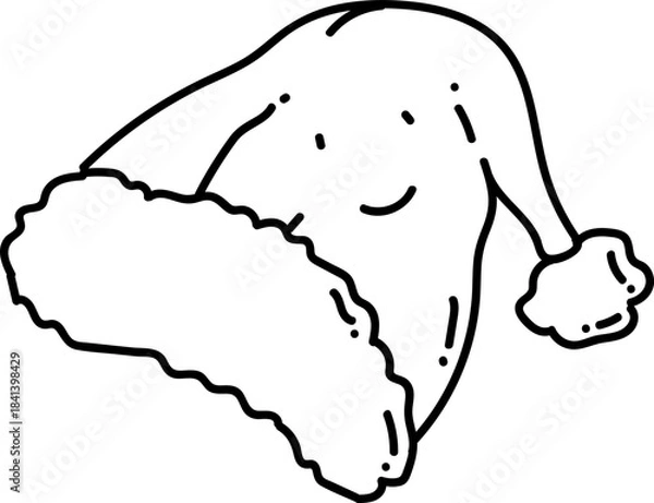 Obraz Christmas Santa Hat Doodle