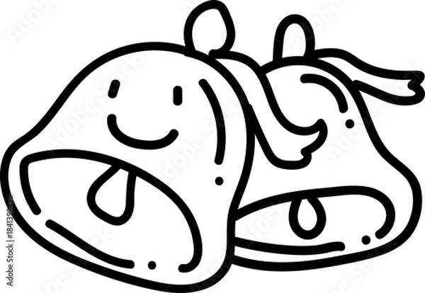 Obraz Christmas Bells Doodle