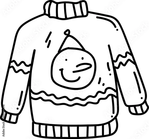 Obraz Christmas Sweater Doodle