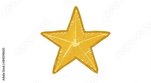 Obraz Hand drawn gold star