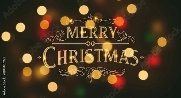 Obraz Merry christmas text design