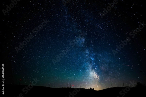 Obraz The beautiful Milky way on a dark sky
