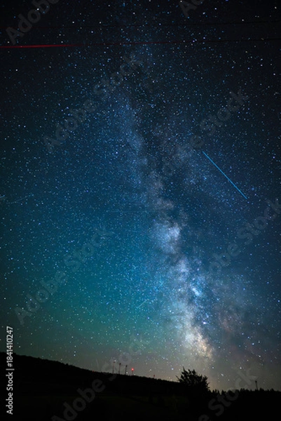 Obraz The beautiful Milky way on a dark sky