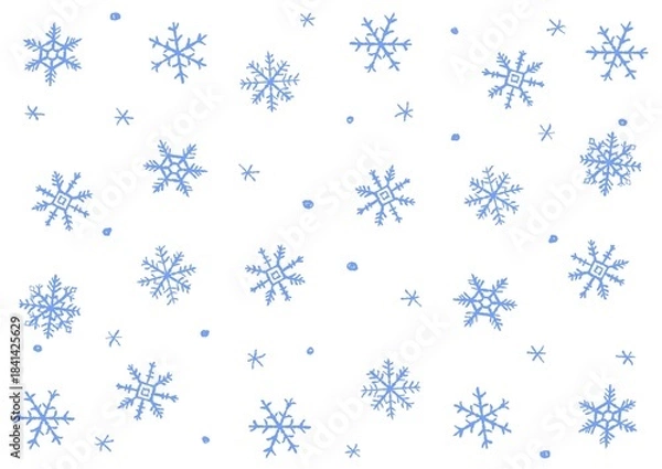 Obraz 雪の結晶の背景　白