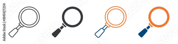 Fototapeta Explore Icon Set Multiple Style Collection 