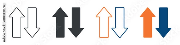 Fototapeta Direction Icon Set Multiple Style Collection 