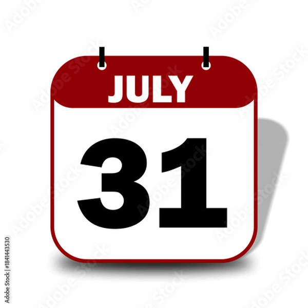 Obraz 31 July Date Calendar