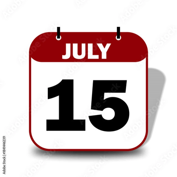 Obraz 15 July Date Calendar