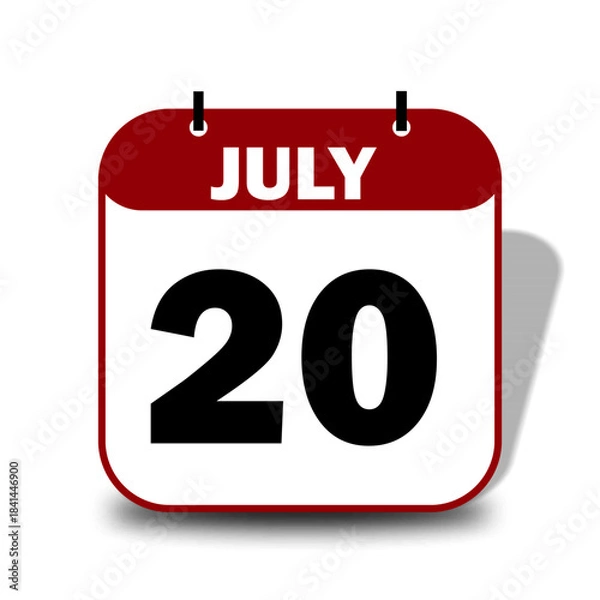 Obraz 20 July Date Calendar