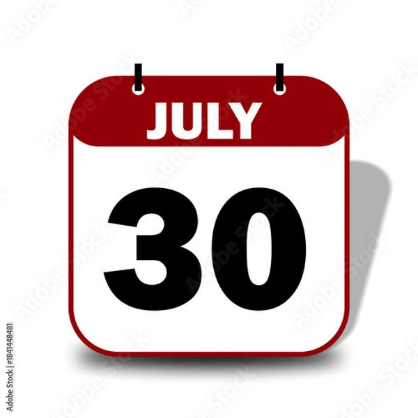 Obraz 30 July Date Calendar