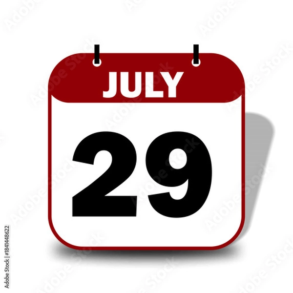 Obraz 29 July Date Calendar