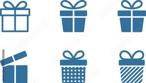 Fototapeta Gift box icons isolated on