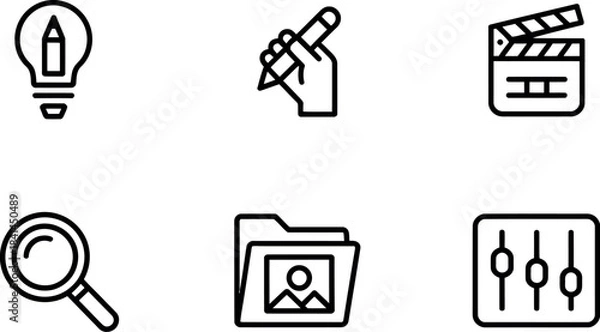 Fototapeta Creative design icon set isolated on