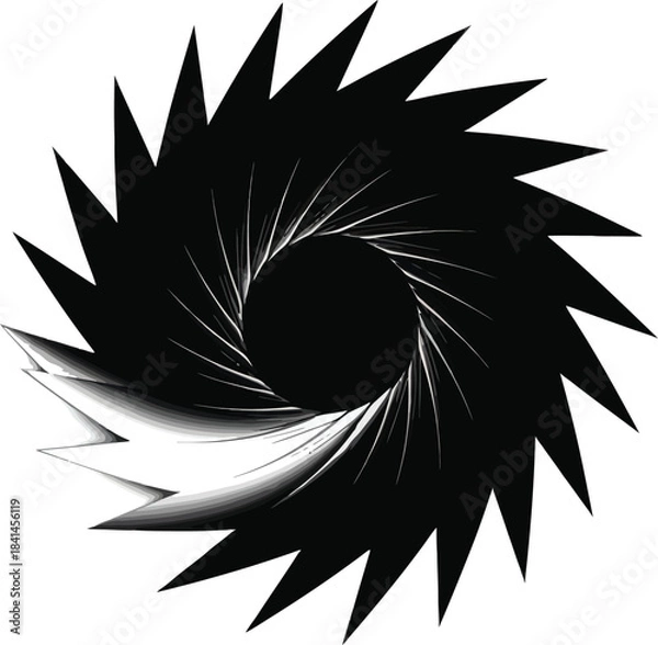 Obraz Sharp Spiral Blade Abstract Vector Illustration