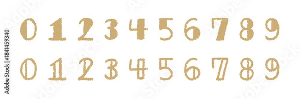 Obraz 手書き数字(ゴールド)