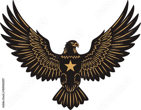 Fototapeta Eagle with Spread Wings Vector