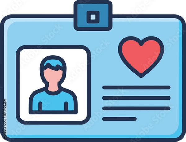 Obraz Identification card vector illustration