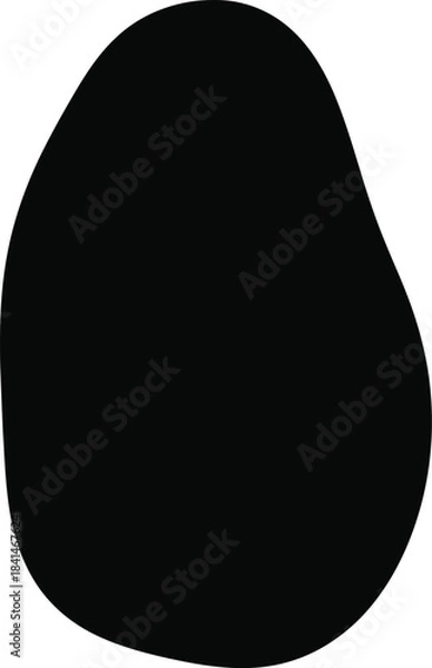 Fototapeta Abstract organic blob shape vector silhouette