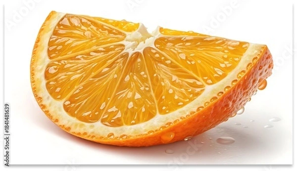 Fototapeta Fresh orange and lemon slices on white background