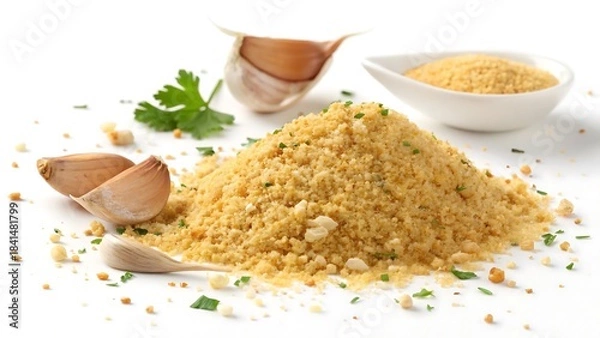 Fototapeta Assorted spices and herbs for cooking and baking arranged in a simple closeup display