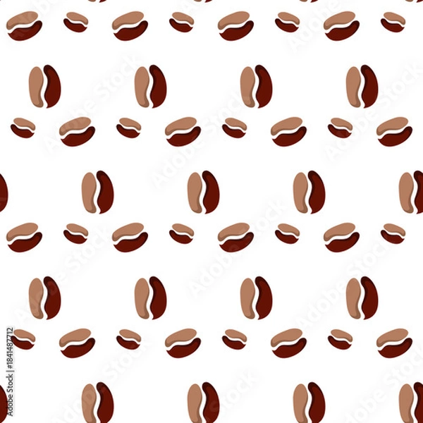 Obraz coffee beans abstract seamless pattern. background coffee beans seamless pattern. Seamless Coffee Bean Pattern for packaging