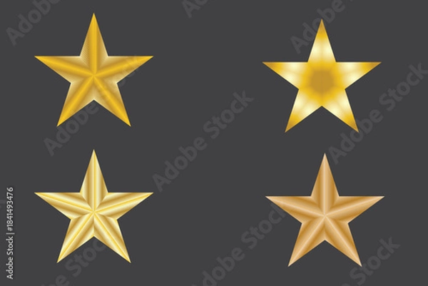 Obraz Golden stars on dark background, symbolizing excellence and achievement