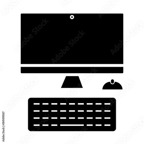 Fototapeta device and technology Glyph icon.  electronic devices and handphone, computer, equipment and electronics. smarphone, tablet, keyboard, computer monitor, laptop and camera symbol collection. vektor.