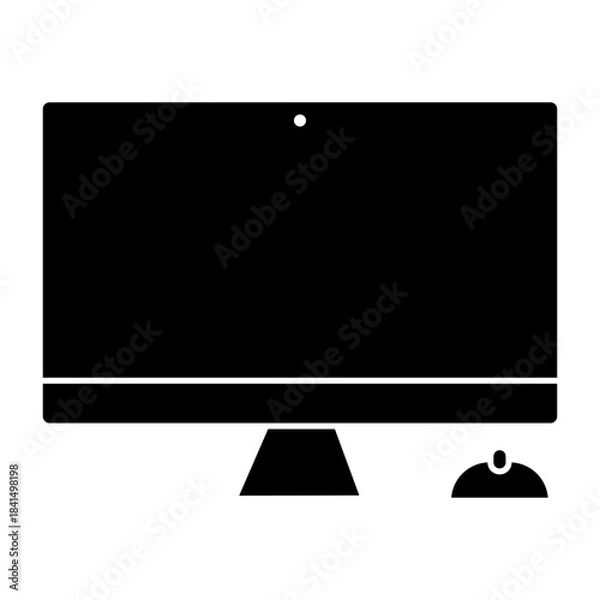 Fototapeta device and technology Glyph icon.  electronic devices and handphone, computer, equipment and electronics. smarphone, tablet, keyboard, computer monitor, laptop and camera symbol collection. vektor.