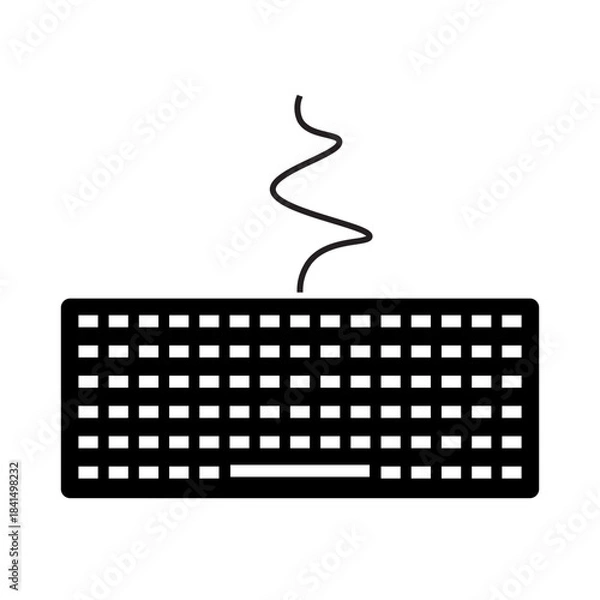 Fototapeta device and technology Glyph icon.  electronic devices and handphone, computer, equipment and electronics. smarphone, tablet, keyboard, computer monitor, laptop and camera symbol collection. vektor.