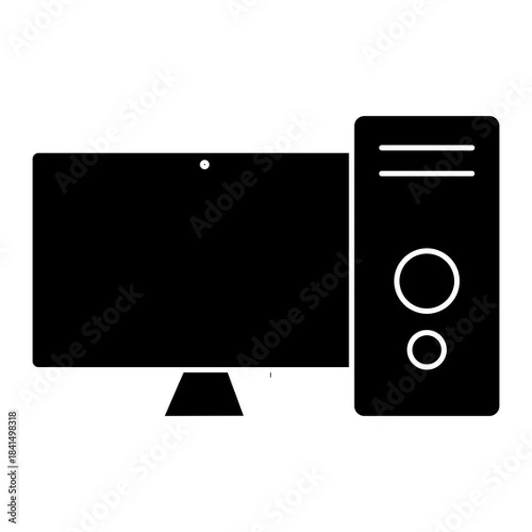 Fototapeta device and technology Glyph icon.  electronic devices and handphone, computer, equipment and electronics. smarphone, tablet, keyboard, computer monitor, laptop and camera symbol collection. vektor.