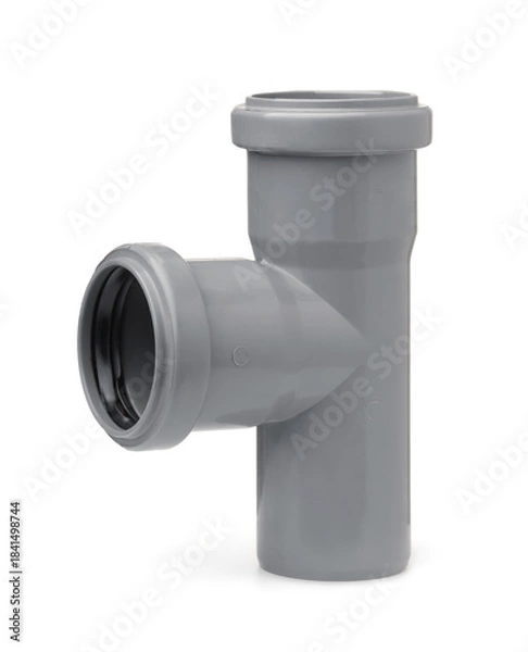 Obraz PVC drain water pipe elbow tee fitting
