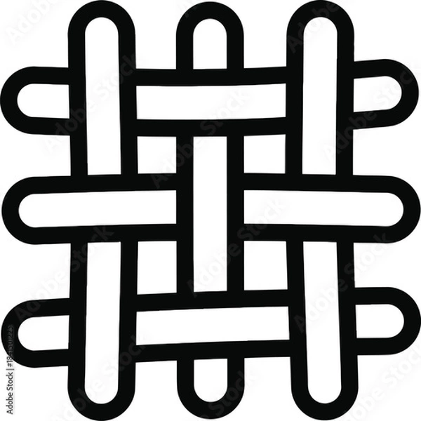Fototapeta Woven grid pattern simple geometric vector