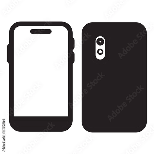 Fototapeta device and technology Glyph icon.  electronic devices and handphone, computer, equipment and electronics. smarphone, tablet, keyboard, computer monitor, laptop and camera symbol collection. vektor.