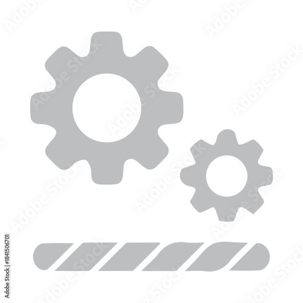 Obraz Gear and Progress Bar