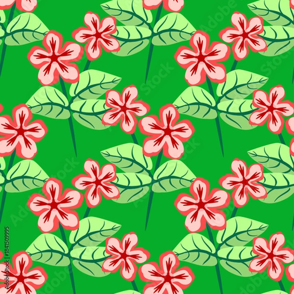 Obraz Vector - flower bouquet in color seamless pattern.