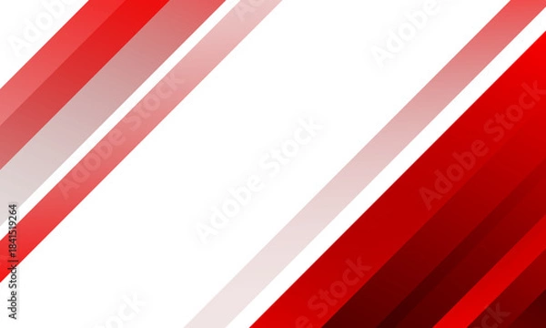 Obraz Abstract red striped on white background. Vector illustration