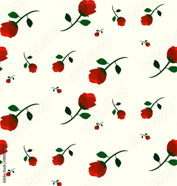 Fototapeta seamless pattern of roses