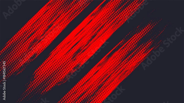 Fototapeta Abstract Rough Red Grunge Texture Design Background. Grunge halftone dots vector texture background. Border Frames. isolated white modern background