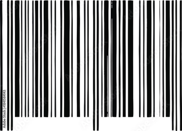 Fototapeta Vertical Barcode Stripes Product Identification Vector