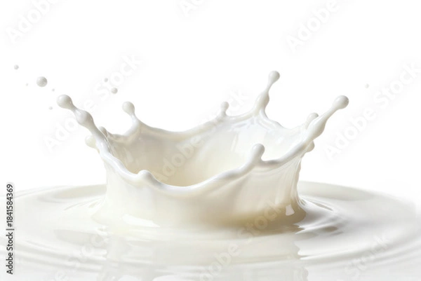 Obraz Fresh milk splashing creating a beautiful crown shape