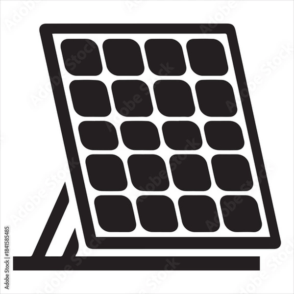 Obraz Thin Line Solar Panels Recycle Symbol Vector