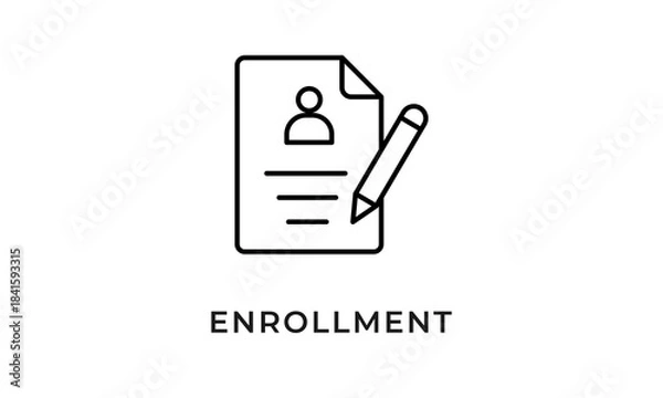 Obraz Enrollment Icon Or Logo Isolated Vector Illustration