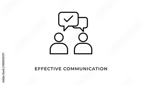 Obraz Effective Communication Icon Or Logo Isolated Vector Illustration