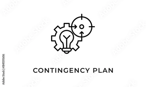 Obraz Contingency Plan Icon Or Logo Isolated Vector Illustration